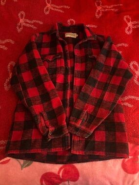 Vintage Dakota - Red & Black Buffalo Plaid Flannel Jacket